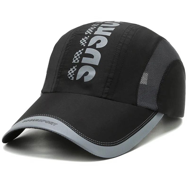 Gorra de béisbol de verano de secado rápido para hombre para protección solar al aire libre, sombrero de pico de pato ligero y transpirable para mujer