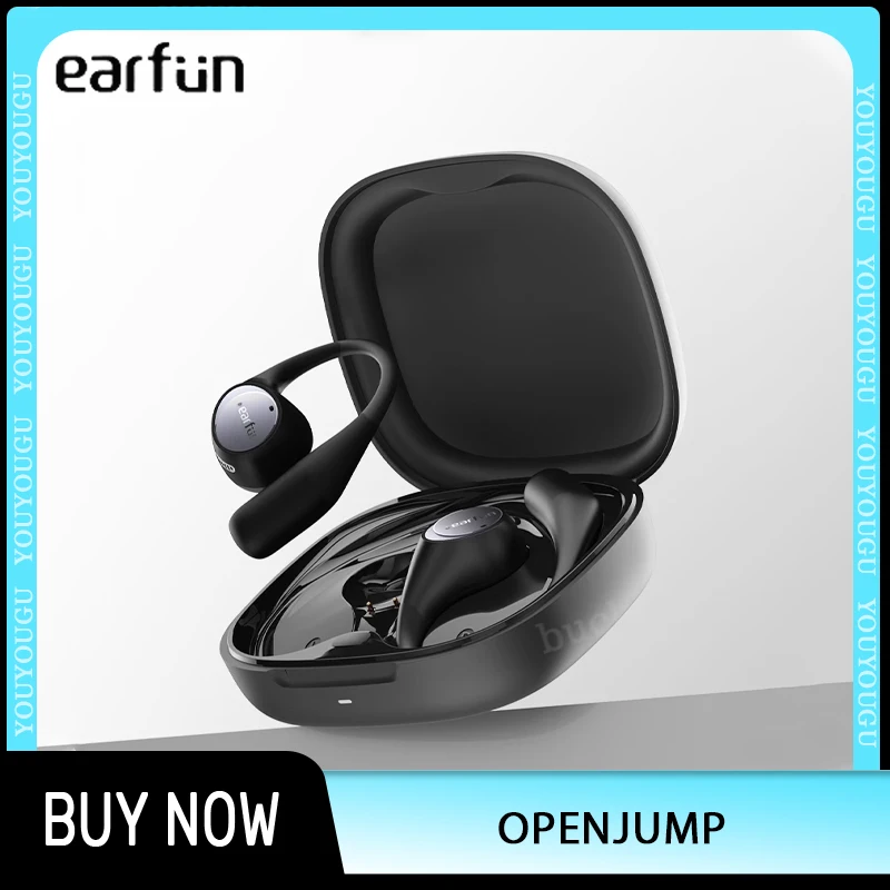 Earfun OpenJump Wireless Earphone Open Ear With 4 Mics Noise Reduction Spatial Sound Leak Proof Sport Customized Sound Earphones