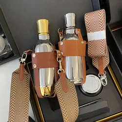 Water Bottle Carrier Tumbler Carrier Pouch Sleeve PU Leather Drink Bottle Holder for Hiking, Backpack for Women Men Kids