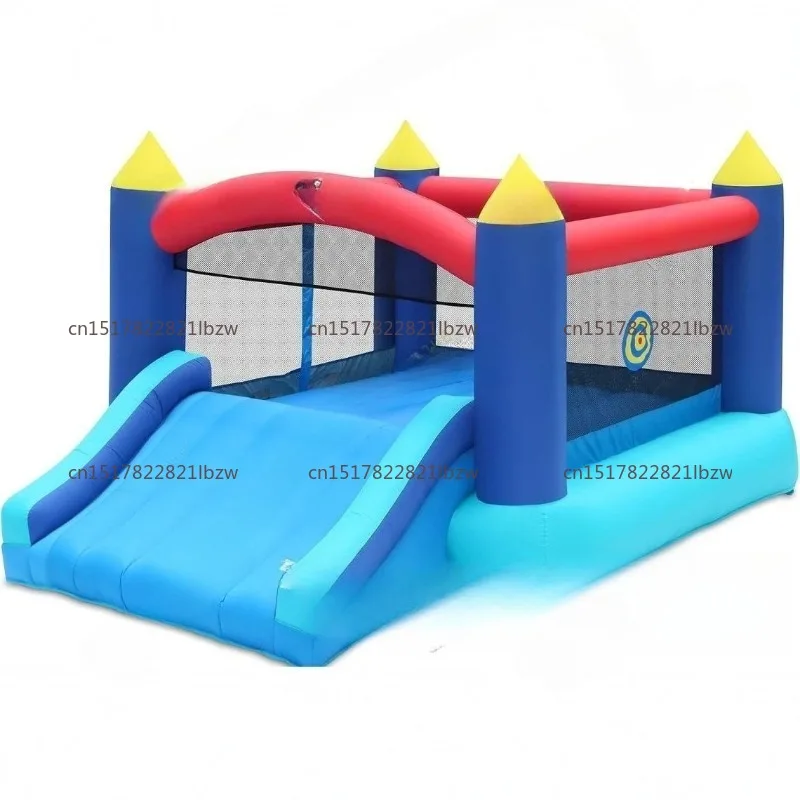 Kids Inflatable Bouncer Castle with Slide, Outdoor Jumping House Bounce Water Spray Fabric for Children Garden