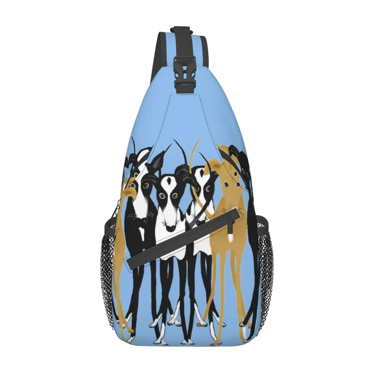 

Greyhound Dogs Crossbody Sling Bags Chest Bag Italian Sihthound Animal Shoulder Backpack Daypack for Travel Hiking Travel Bag