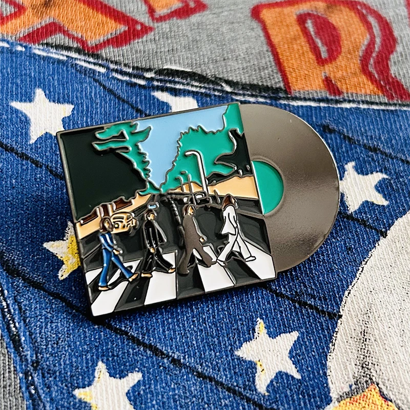 Band Logo Metal Badge Rock Record Album Cover Enamel Pin Hip Hop Punk Music Peripheral Fans Love Gift Collect