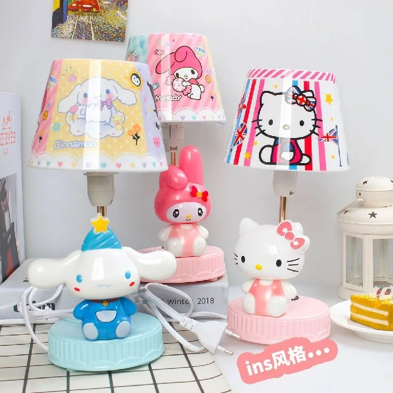 Disney Hello Kitty cartoon ins style adjustable plug-in night light for children's bedroom warm desk lamp cute holiday gift