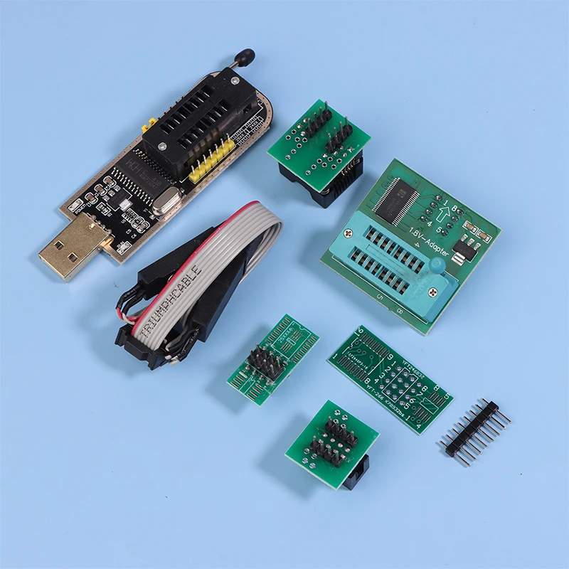 Ch341b 24 25 séries eeprom flash bios módulo programador usb soic8 sop8 clipe de teste para eeprom 93cxx/25cxx/24cxx kit diy