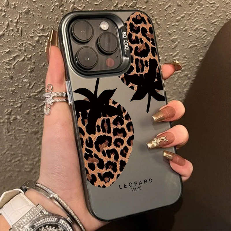 New Leopard Print Strawberry Hot Phone Case For Infinix Hot 8 9 10 12 20 30 30i Play Smart 6 7 8 Plus Spark 20 10 Pro Back Cover