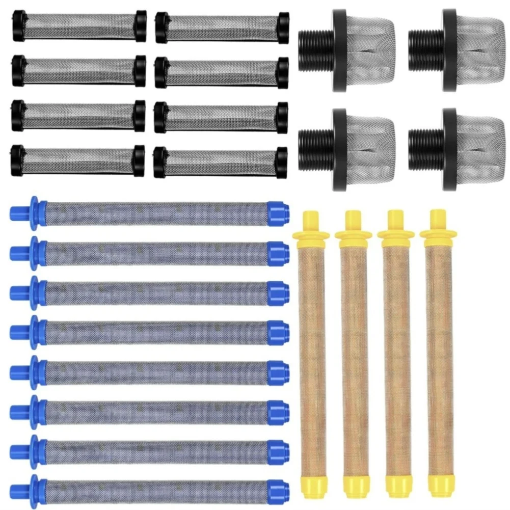 24-Piece Filter Kit for Airless Spray Systems Compatible with ProX17 Featuring Welded Stainless Steel Construction