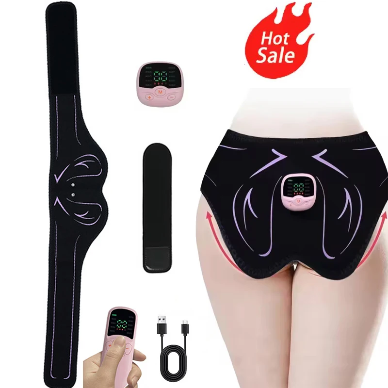 Electric EMS Hips Trainer Butt Muscle Stimulator USB Rechargable Buttocks Lifting Massage Toner Lose Weight Fitness Massager