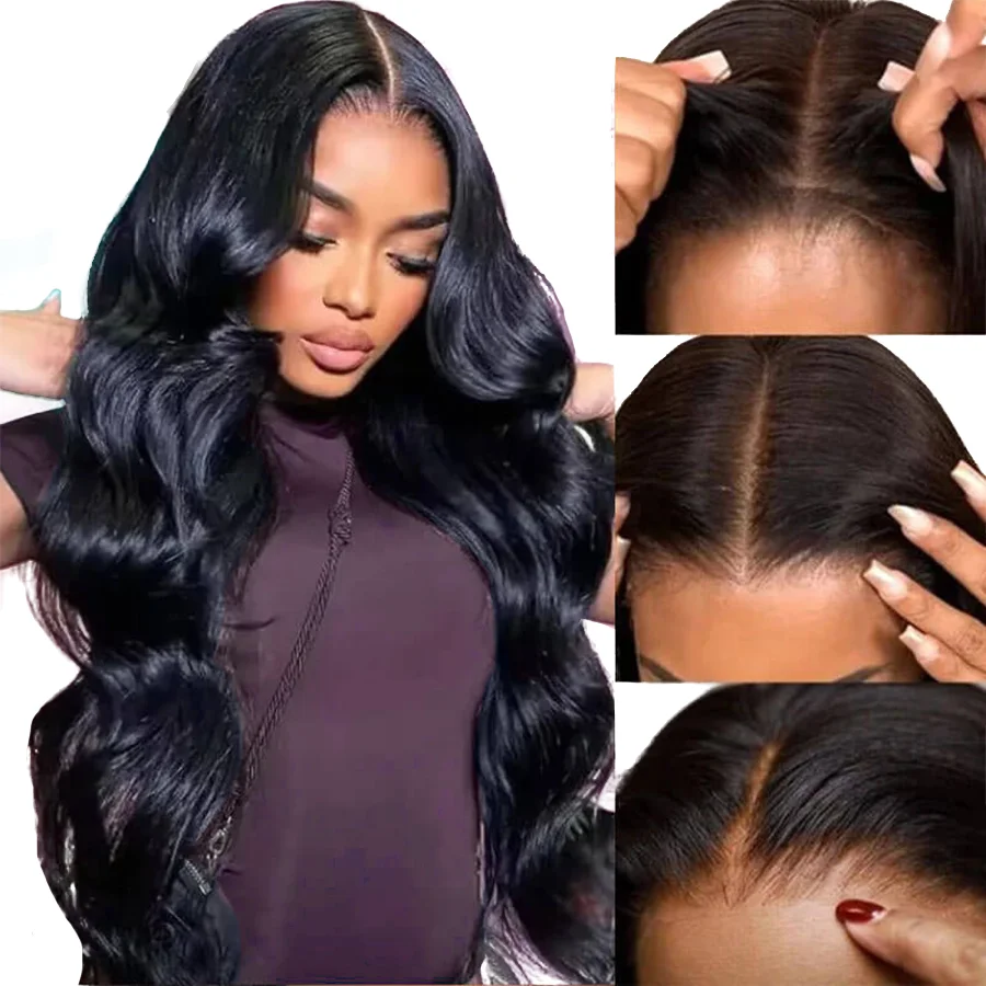 Glueless Invisible Knots Closure Wigs Ready to Wear Glueless Human Hair Pre Cut Wigs Human Hair Glueless