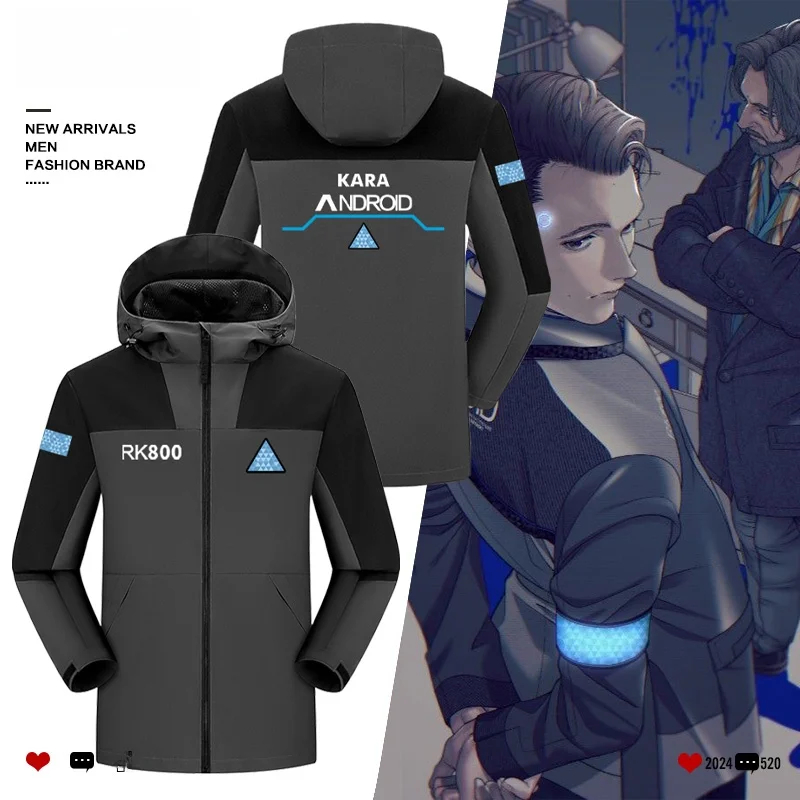 

Куртка Detroit Become Human Connor Bionic Casual, новая коллекция 2026, верхняя одежда из полиэстера, приталенный крой, для весны, осени и зимы