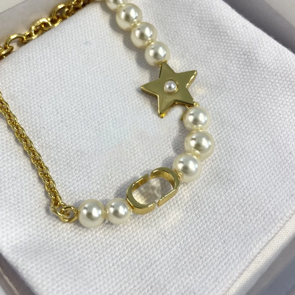 الخماسي قلادة اللؤلؤ أزياء المرأة مزاجه سوار اللؤلؤ #2