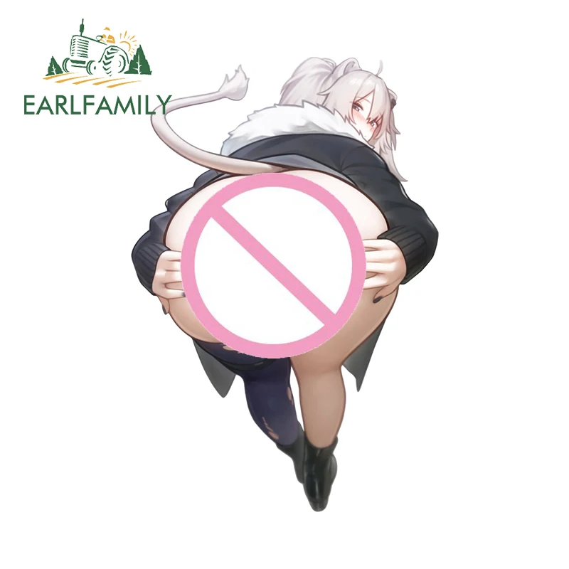 EARLFAMILY الوشم الشيطانة فريرين سيارة ملصق أنيمي NSFW Waifu فتاة كبيرة الحمار بعقب ملصق مائي الجنس دراجة نارية الثلاجة سيارة التصميم #2