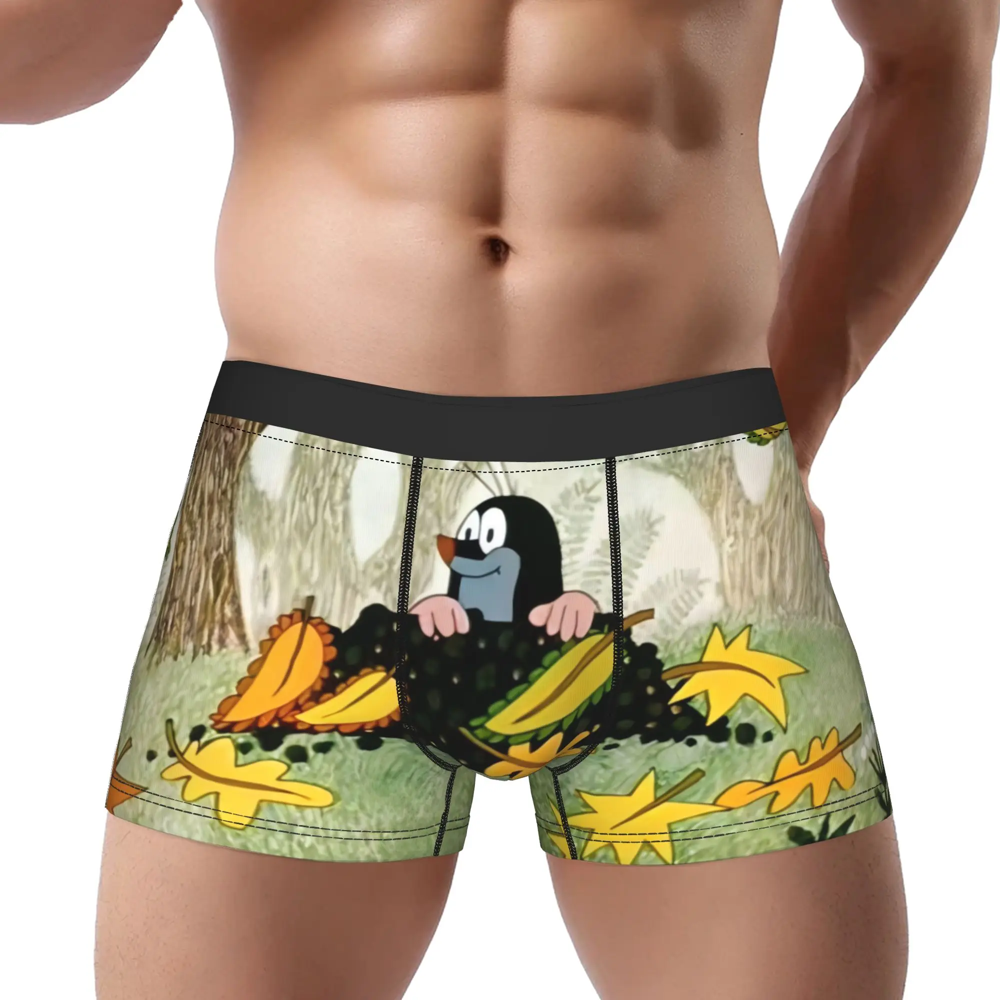 Little Mole Underpants Breathbale Panties Man Underwear Little Mole Ventilate Shorts Boxer Briefs