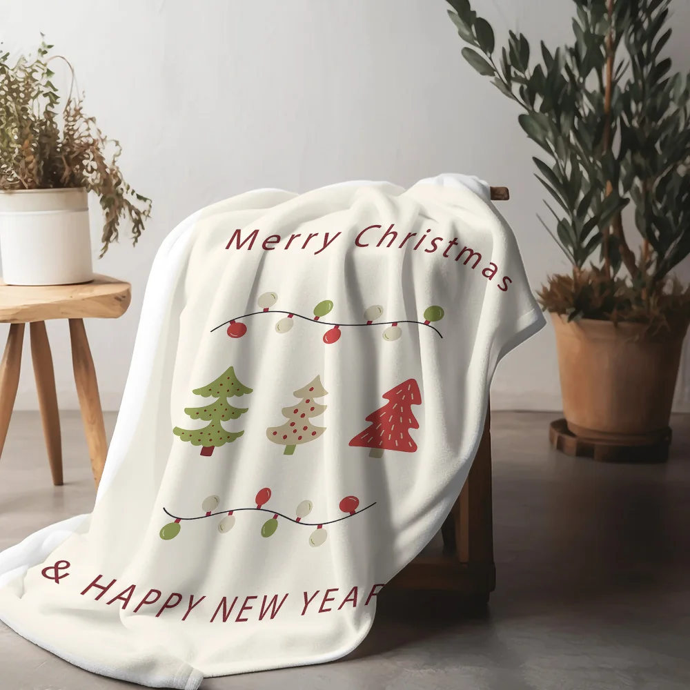 

TuniuCute Christmas Throw Blanket for Sofa Bed Room Festive Holiday Gift Soft Fleece Blanket