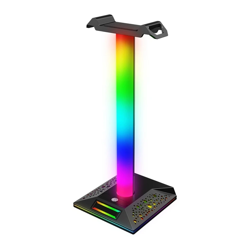 

Подставка для игровых наушников RGB, двойной USB-порт, полоса сенсорного управления, держатель для игровой гарнитуры, вешалка, аксессуары для наушников