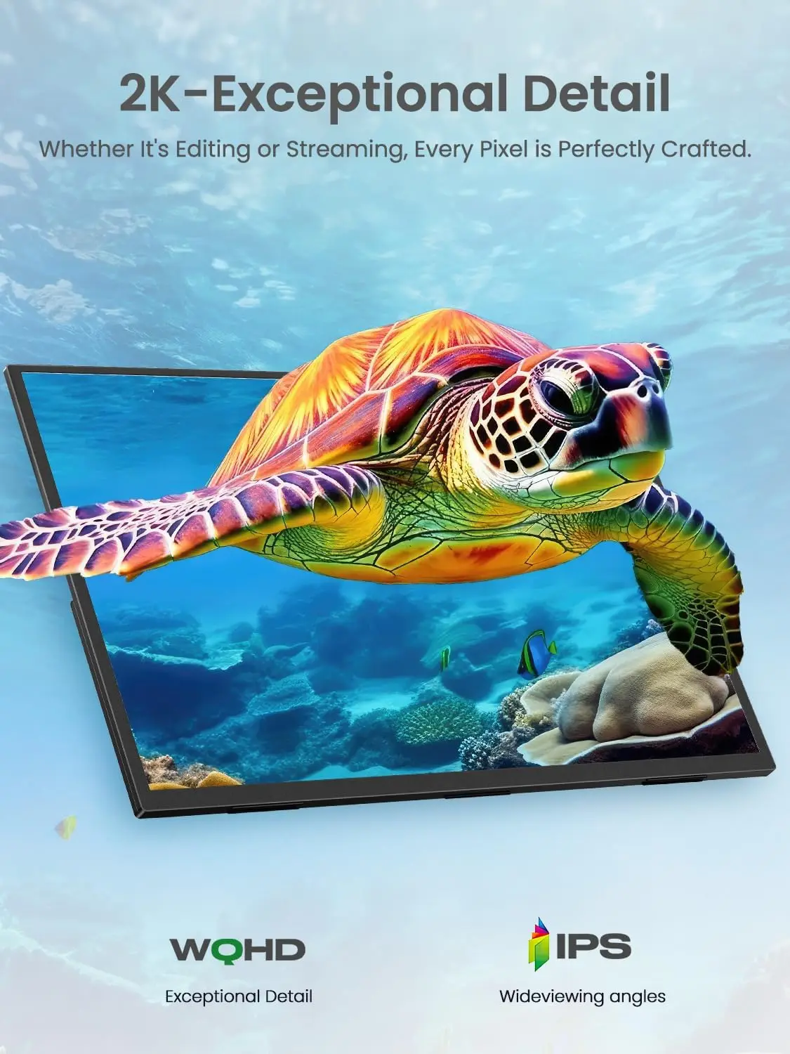 Ahxjka 24,5 monitor portátil 2560p display externo 165hz tela ips com porta usb c mini-hdmi para laptop mac pc xbox ps switch