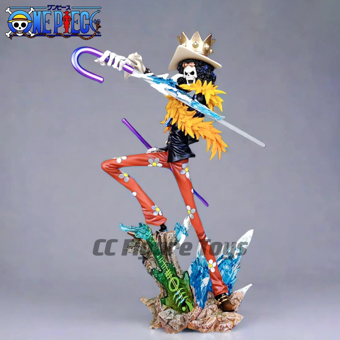 

One Piece Brook Two Years Later Revive Fruit Anime Action Figure Burukku GK Model Statue Collect Halloween Decorations Toy Gifts