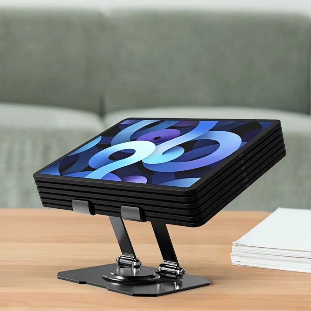 Folding 360° Rotatable Phone Tablet Stand Desktop Pad Holder Adjustable Aluminum Alloy Laptop Stand for IPad Holder Accessories 6