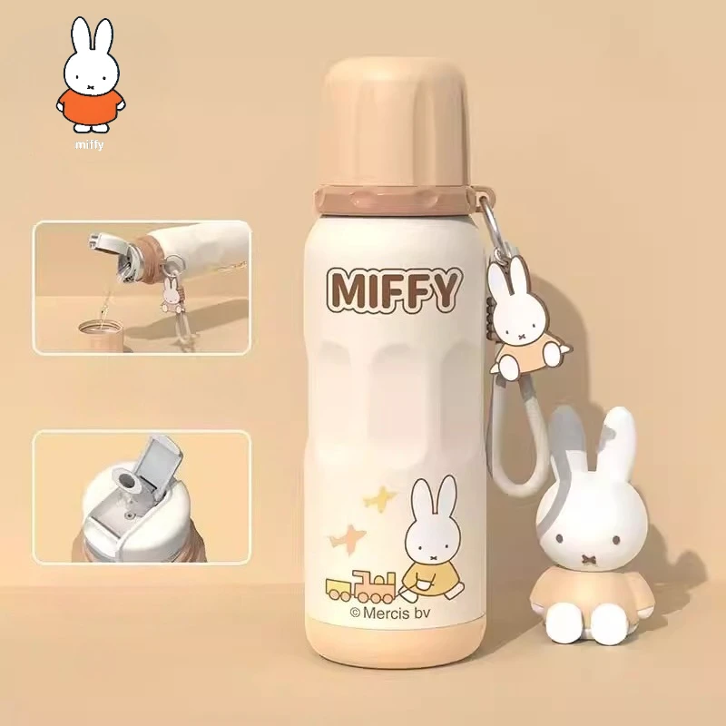 

Miffy Children's Warm Water Cup Large Capacity Primary School Students Special Straw Cup Portable 316 Stainless Steel Cup