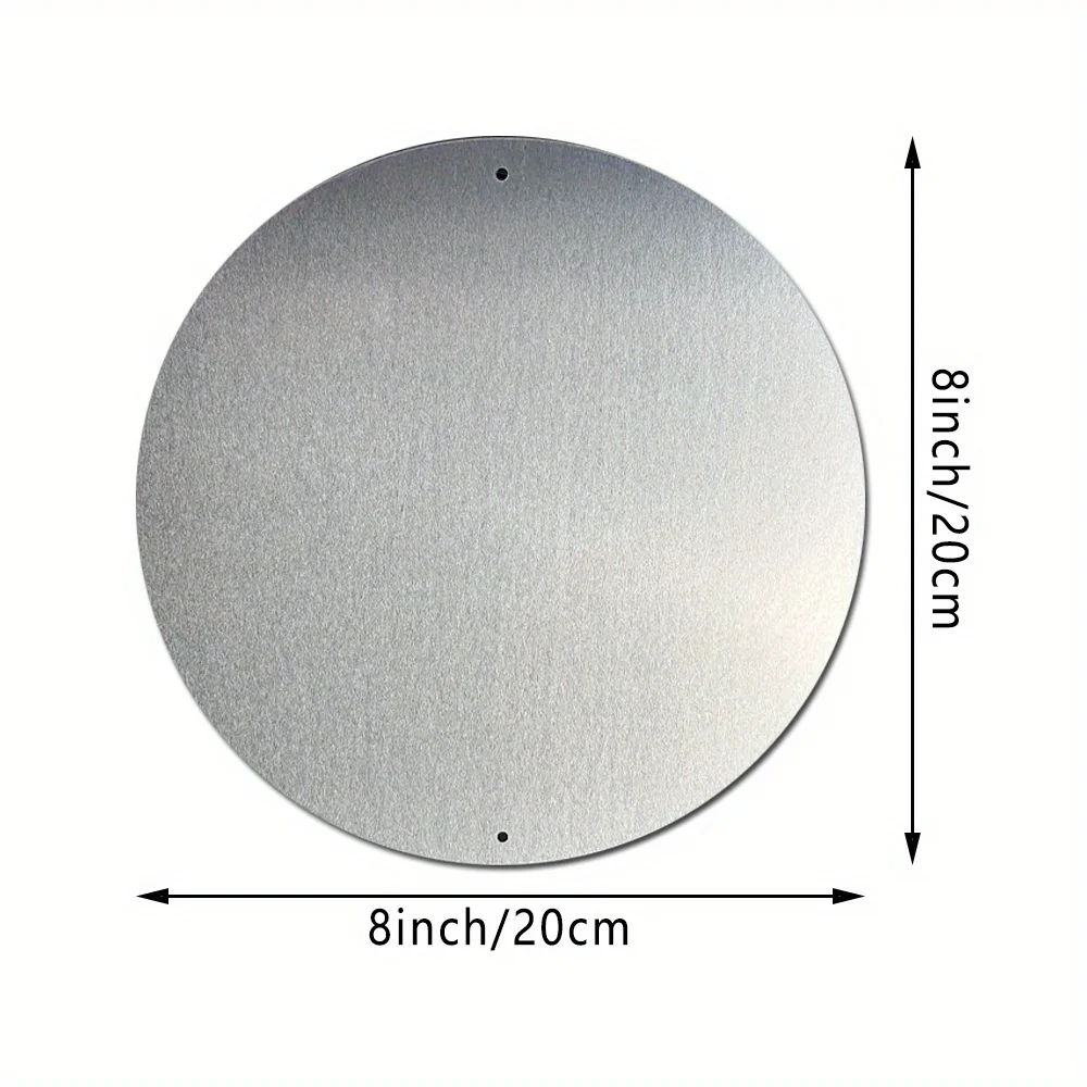 2D Plaque——A Two-Dimensional Plaque, a Vintage Wolf Pack Circular Sign, Measuring 8x8inch (20X 20cm), Pre-Drilled for Wall Hanging, Made by Me