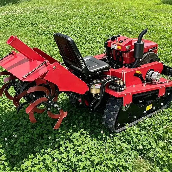 Customized Ideal Farm Tool Crawler Rotary Tiller, Small Micro Tiller & Ride-On Agricultural Plowing Tractor