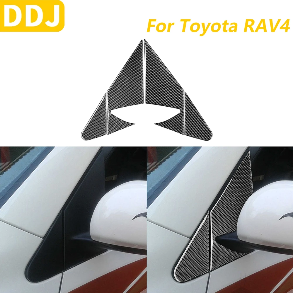 

Для Toyota RAV4 2006-2013 углеродное волокно, внешняя дверь, треугольная оконная панель, декоративная наклейка на автомобильные аксессуары