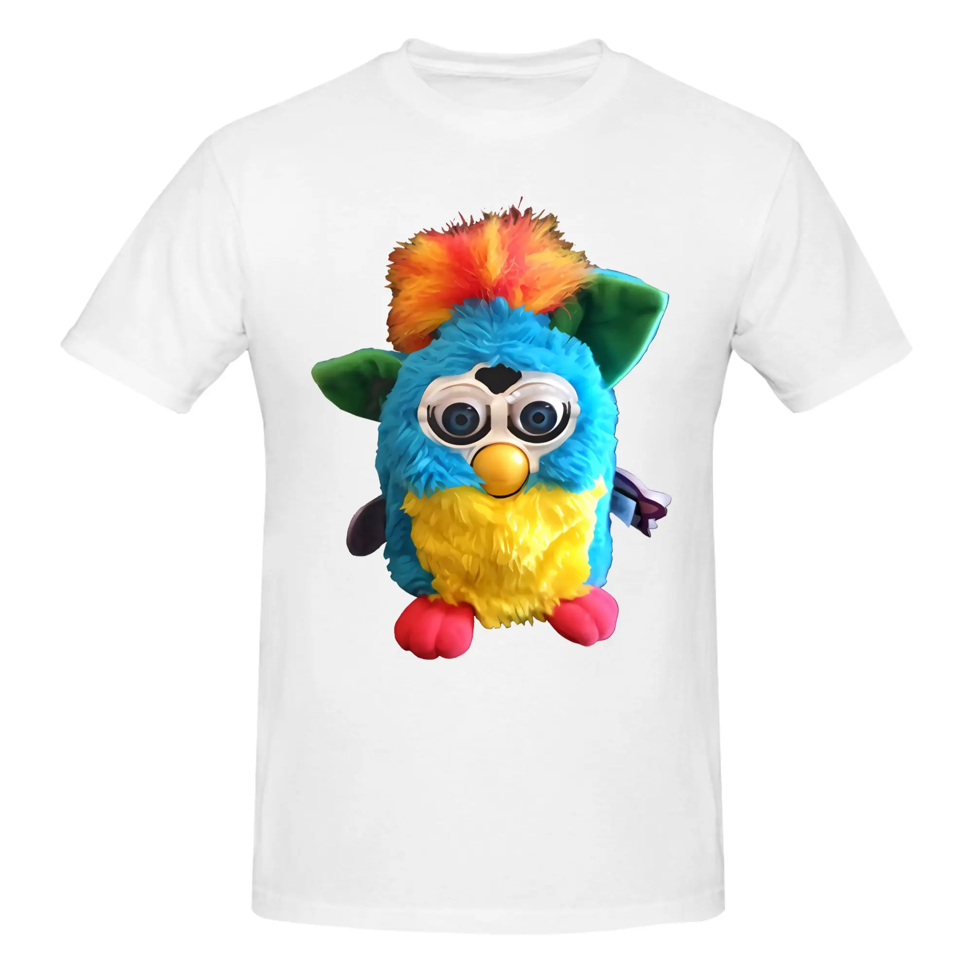 Camiseta Popular 1998 Furby Tiger Electronics Rainbow que no se desprende, sensación juvenil y fresca, manga corta duradera