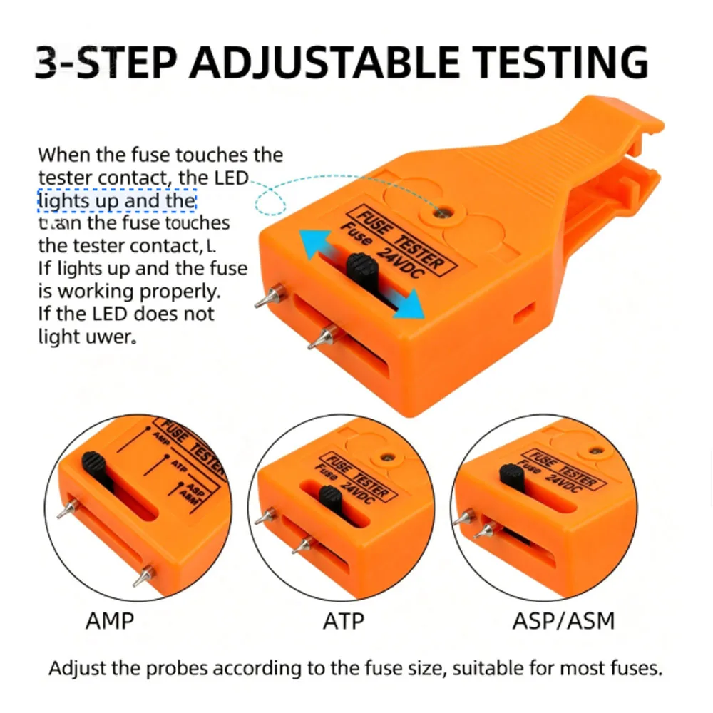 Automotive Fuse Tester 2-in-1 Fuse Puller Tester Compact Portable for Auto Repair, Garage