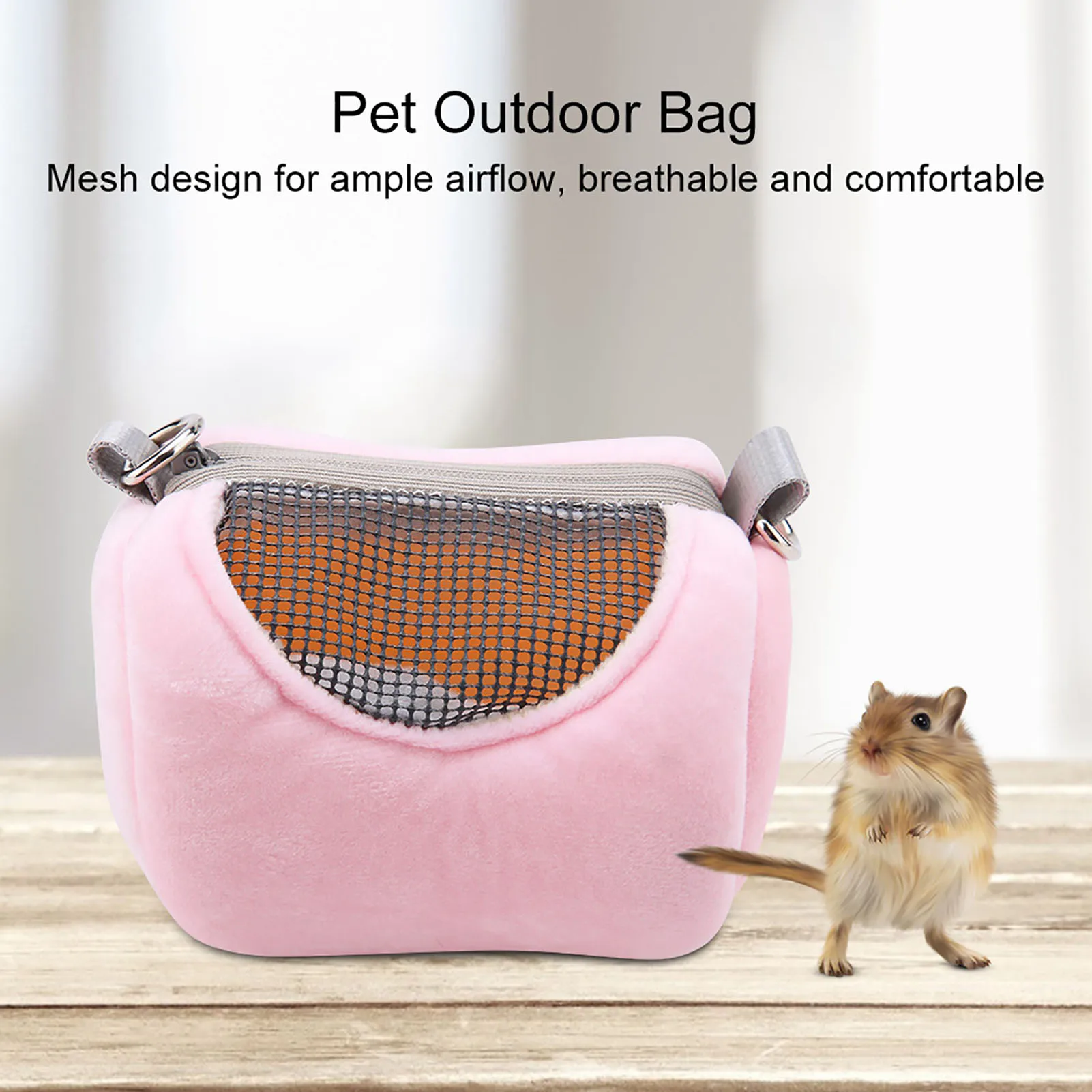 Breathable Pet Small Animal Carrier Hamster Travel Bag Reptile Outdoor Bag