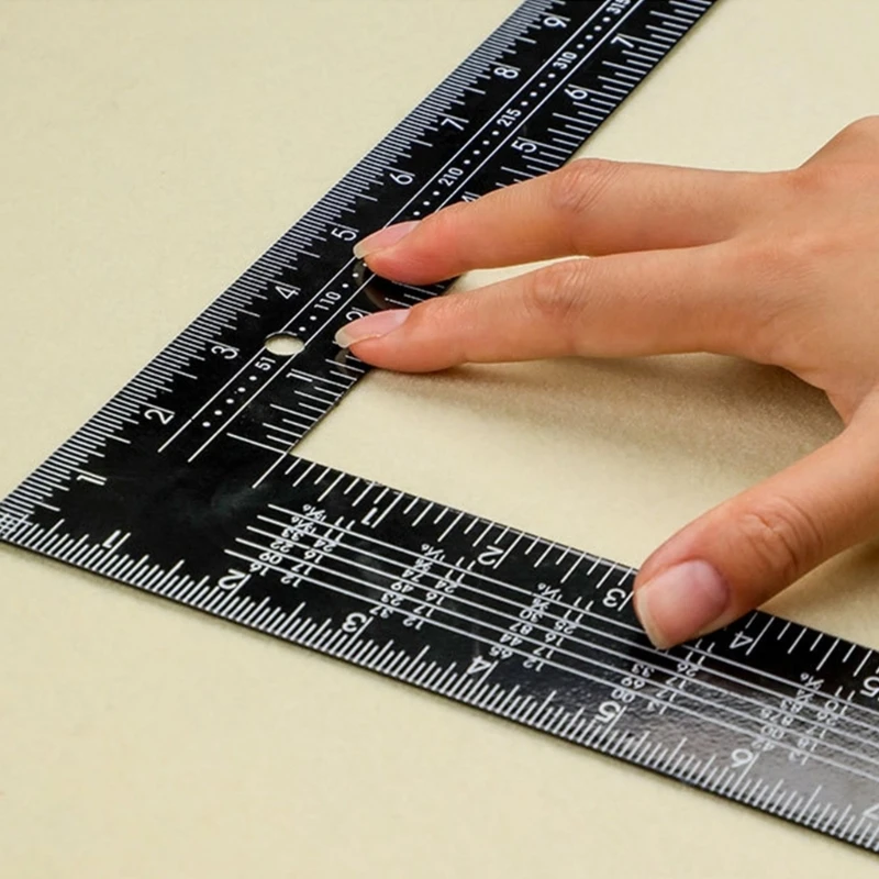 57BE Square Ruler Measuring Tool With Clear Marking For Diverse Applications Users