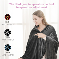 A69P-Outdoor Portable USB Warm Shawl Blanket Coral Velvet Warm Blanket Electric Blanket Temperature Control Heating Blanket