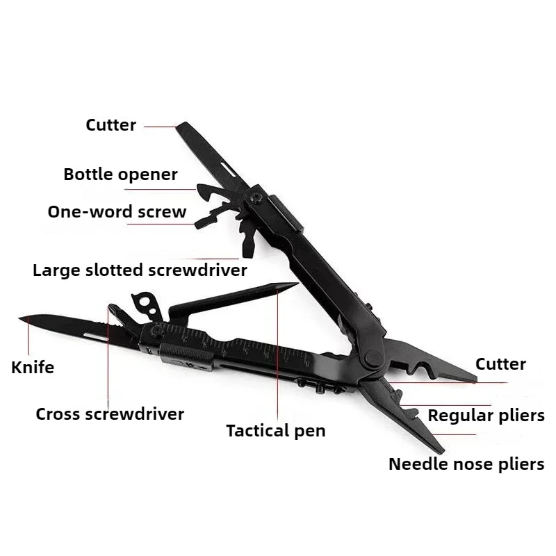 EDC Multi Tools Multifunctional Plier Camping Gear Blade Multitools Pliers Clip Army Swiss Pocket Folding Multi Knife Pliers