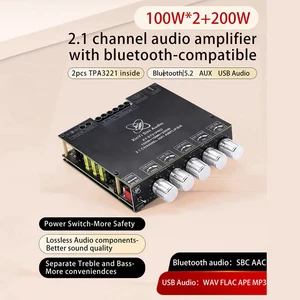 Neue digitale Audio -Leistungsverstärkerplatte ST21Pro Bluetooth 2.1 Kanäle 100WX2 + 200W Subwoofer TPA3221 überschreiten 3116 8 Hauptverkaufsverstärker 3116 - №8
