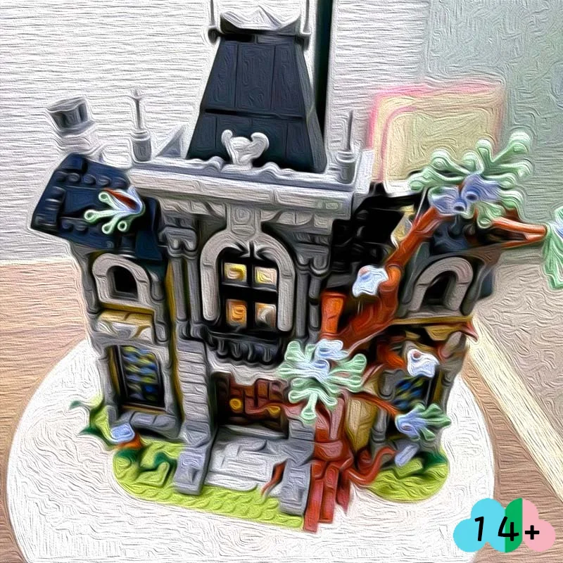 Hot Sale 1420pcs Retro Villa Assemble Block Set Christmas Gift Home Desk Decoration Toy