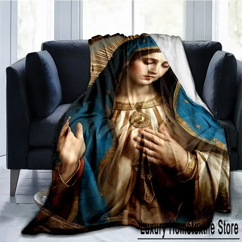 Our Lady of Jesus Christian printed blanket bed sofa cover blanket soft, warm, comfortable home decoration  picnic blanket a1