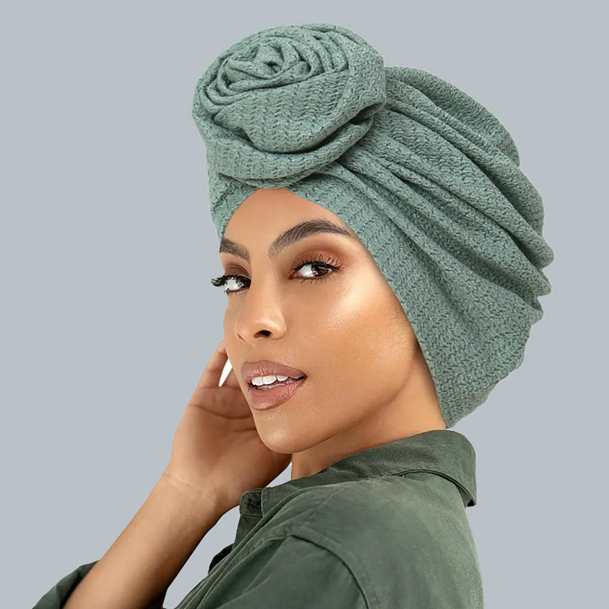 

New Indian Turban Women Muslim Flower Hijab Beanies Bonnet Cancer Chemo Cap Headscarf Hair Loss Headwear Bandanas Turbante Mujer