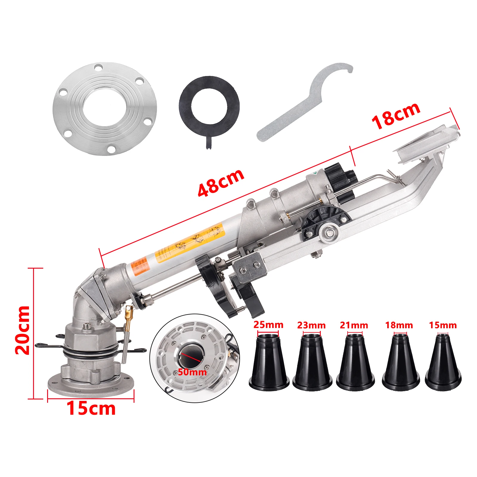 Custom 65m Irrigation Turbo Rocker Sprinkler Long Distance Spray Water Gun Agricultural Water Cannon Rain Gun Sprinkler
