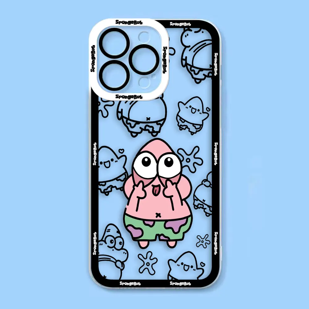 

S-SpongeBob Patrick Star Custom Photo Clear Phone Case For Redmi K40 13C 13 12 12C 10 10C 10A 9 9C 9T 9A 8 7 A1 A2 A3 A5 Case
