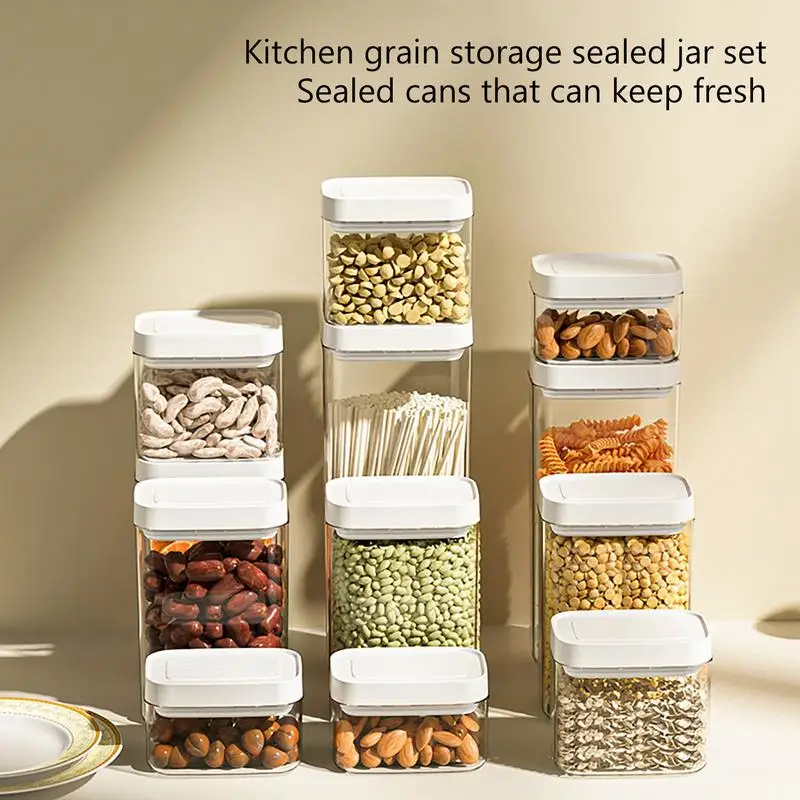 

Jars For Kitchen Storage Leakproof Kitchen Canister Set Kitchen Storage Containers Compact Food Jars Canisters Grain Storage