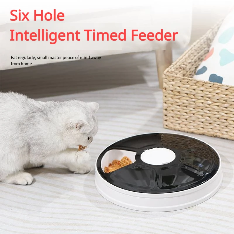 

2024 New Six Hole Intelligent Timed Feeder Timed Quantified Feeding Equipment Automatic Pet Feeder Pet Bowl Pet Supplies