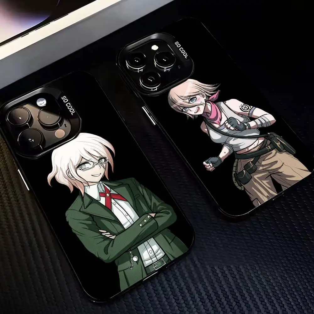حافظة هاتف A-Adventure Game D-Danganronpa-ES لهاتف iPhone 17,16,15,14,13,12,11 Plus,Pro Max,XS,غطاء أسود فضي ملون