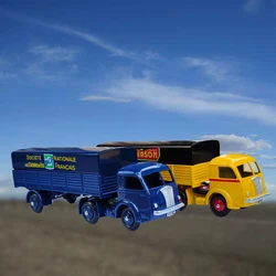 Vehicle Toy Models 1:43 Diecast Alloy Truck Head Container Truck Pull Back With Light Children Model Toy Car