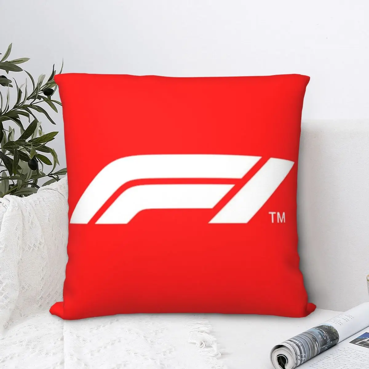 

The Official F1 Logo Square Pillowcase Cushion Cover Comfort Pillow Case Polyester Throw Pillow cover for Home sofa Living Room