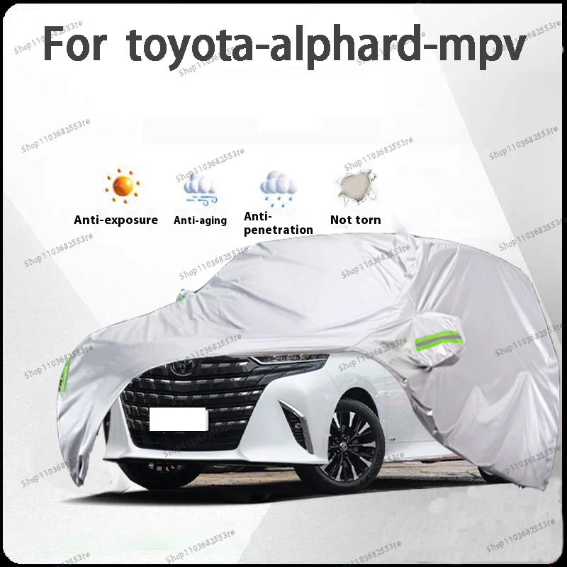 

Чехол для автомобиля Toyota Alphard Fit — водонепроницаемый, пылезащитный, солнцезащитный козырек (УФ), снегозащитный | Серебряное полное покрытие с защитой в течение всего дня