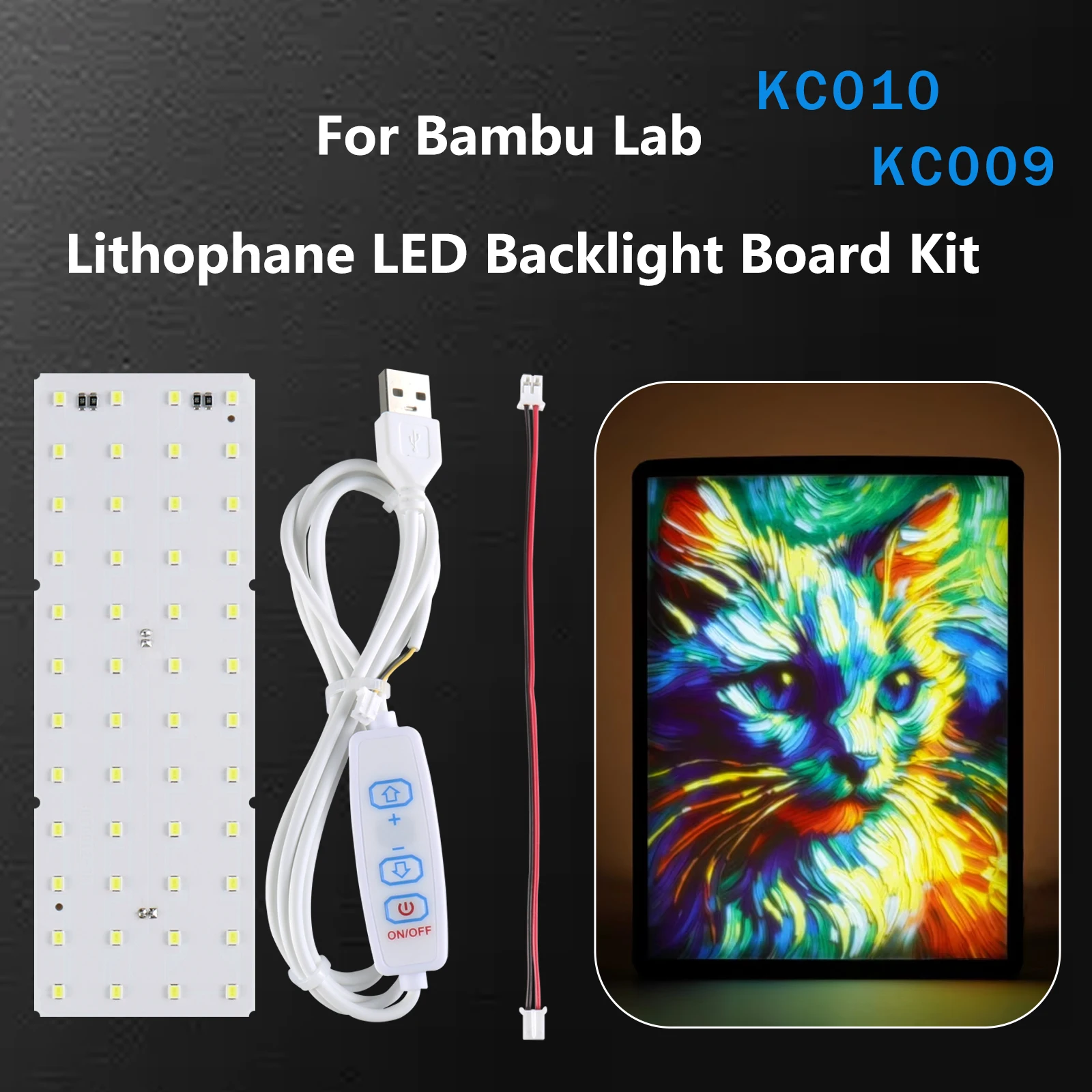 For Bambu Lab Lithophane Led Panel CMYK LED Backlight Board PLA Basic CMYK Lithophane Bundle 3D Printing Lithophane Photo