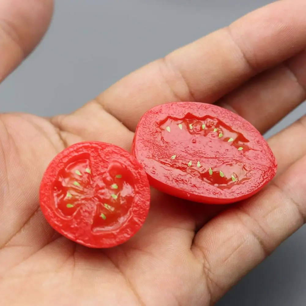 

4PCS Vegetable Artificial Cherry Tomato Decorative Props Food Model Fake Tomato Realistic Funny Simulation Fruit Home Decor