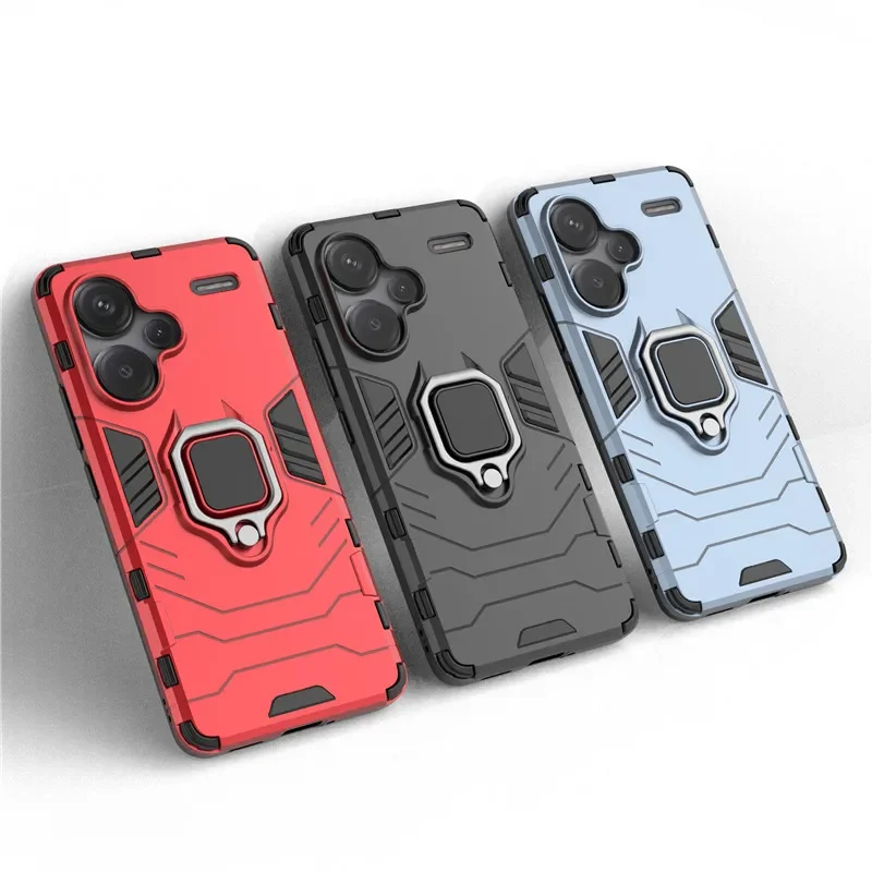 

For Redmi Note 13 Pro Plus Case 6.67 inch Hard Armor Finger Ring Protective Bumper For Xiaomi Redmi Note 13 Pro+ Cover