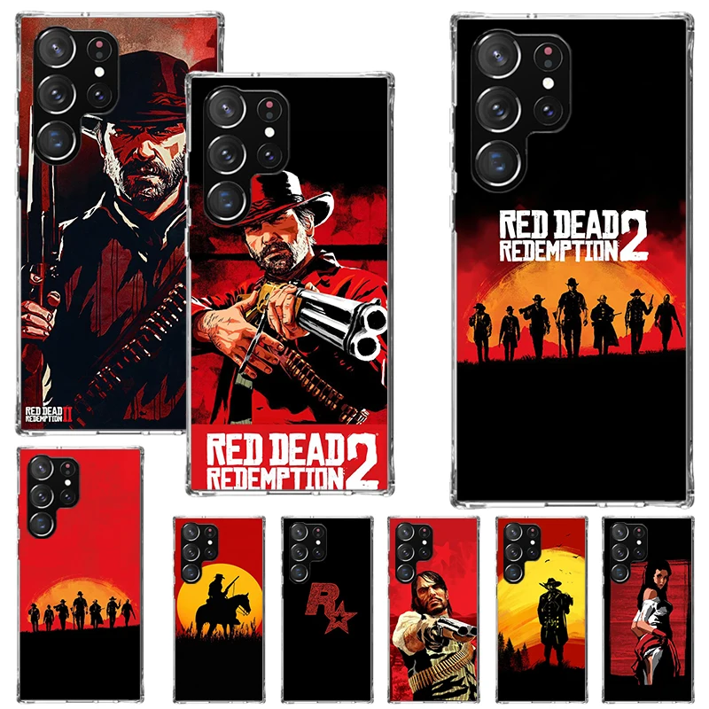 Red Dead Redemption 2 Print Soft Case for Samsung Galaxy S24 S23 S22 Ultra S21 S20 FE S10 Plus Phone Shell S9 S8 + S10E Pattern