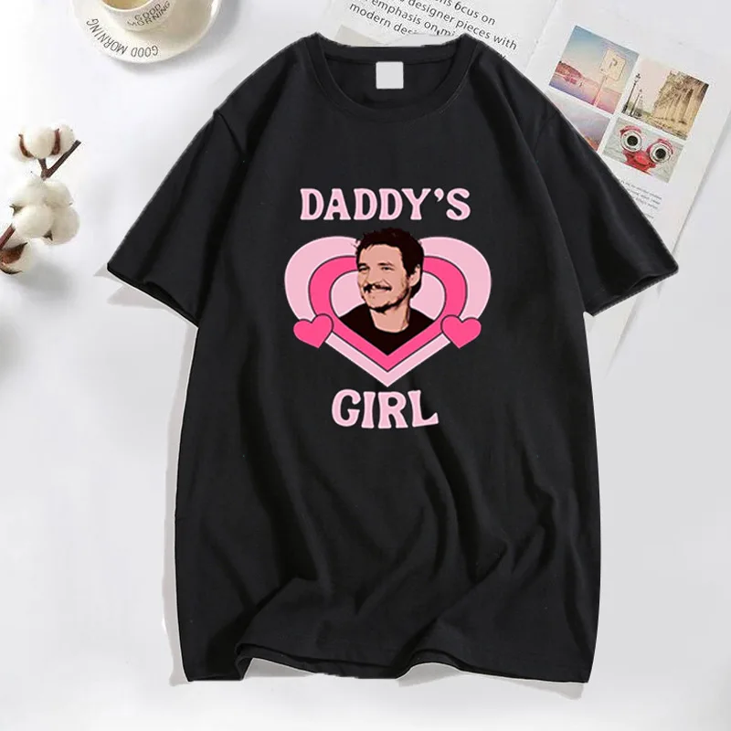 Actor Pedro Pascal Bundle T Shirt Fashion Woman Daddy's Little Girl Women Streetwear Summer Tee Girl Streetwear Clothing Tops
