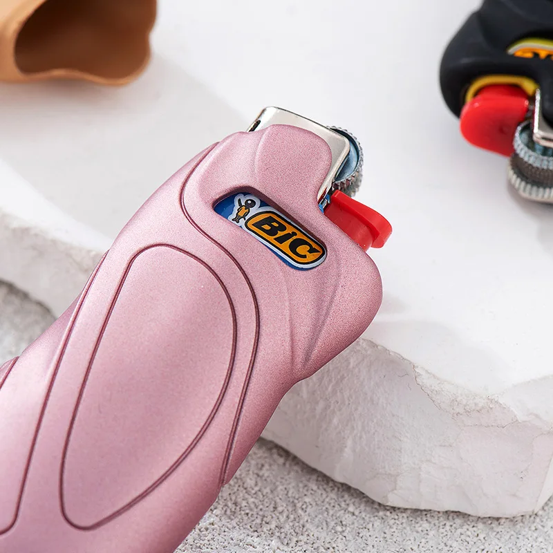 Explosion-proof Grinding Wheel Lighter Plastic Style Simple Rubber Paint Comfortable Cigarette Lighters & Smoking Accessories