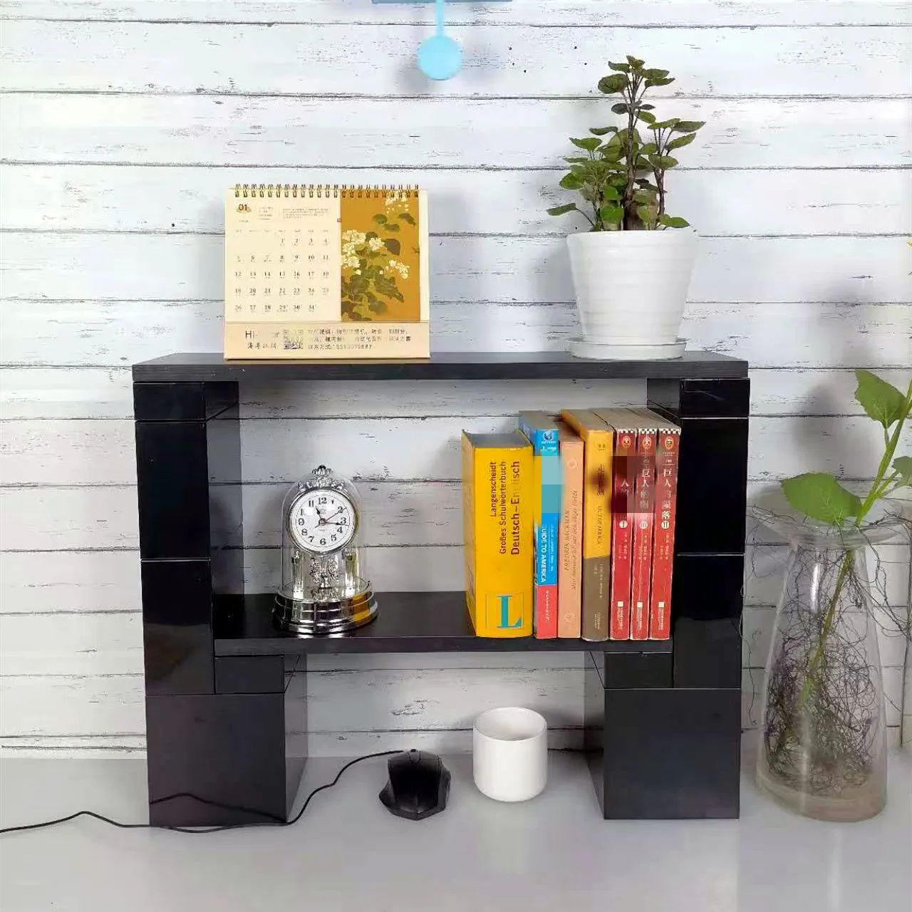 

2-step Book Shelves storage rack display shelf for Heavry duty use bookcase shelves in the living room/Office/Exhibition